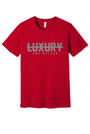 Red with Asphalt Lettering