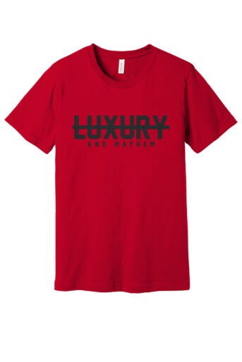 Red with Black Lettering