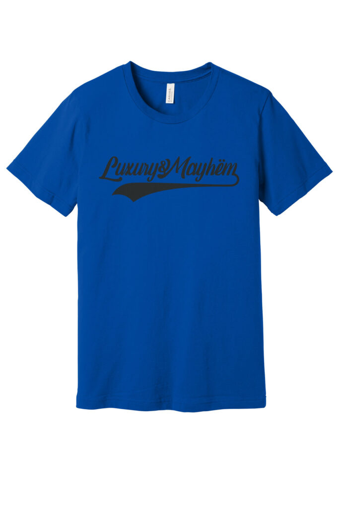 Blue w/ Black Lettering