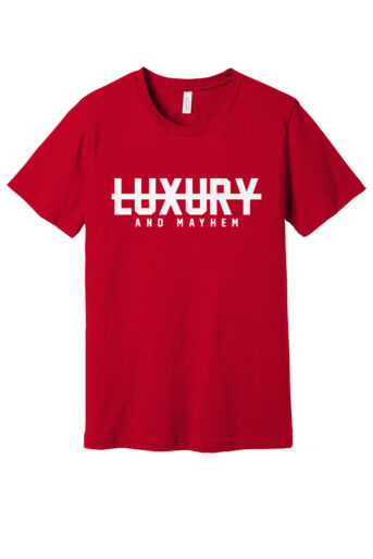 Red with White Lettering