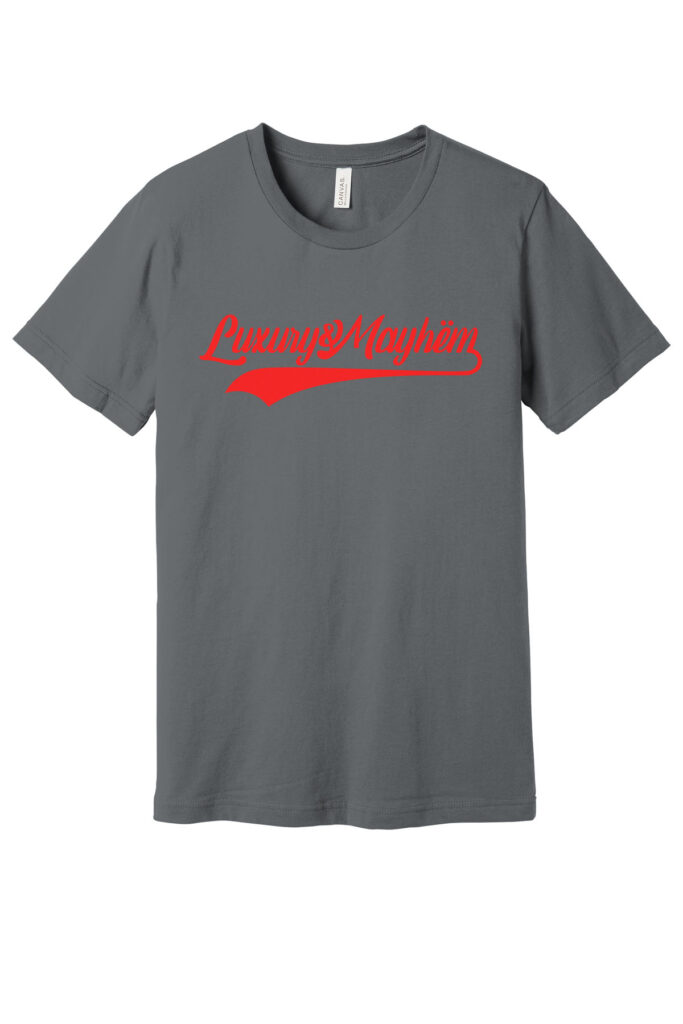 Asphalt w/ Red Lettering