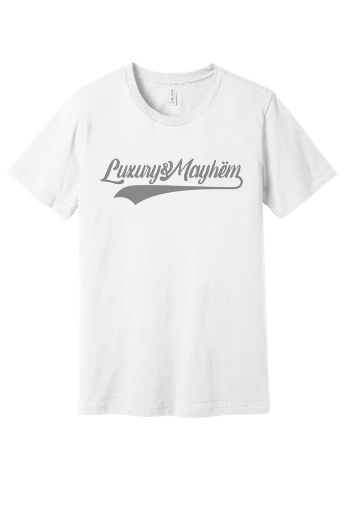 White w/ Asphalt Lettering