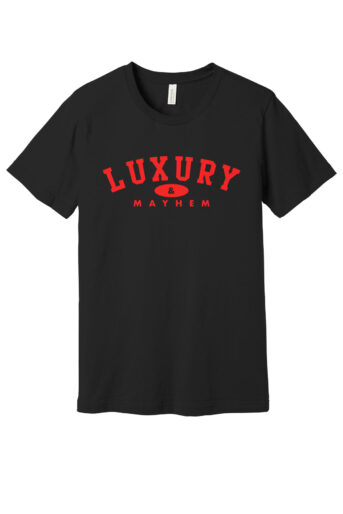 Black w/ Red Lettering