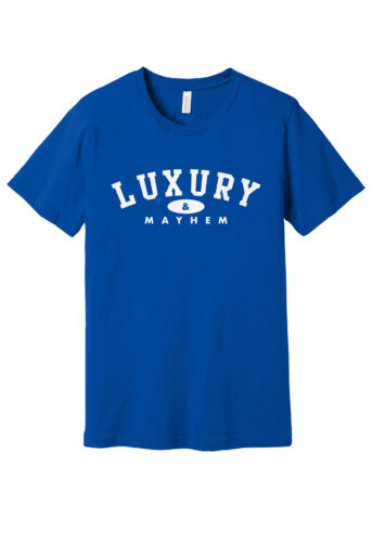 Blue w/ White Lettering