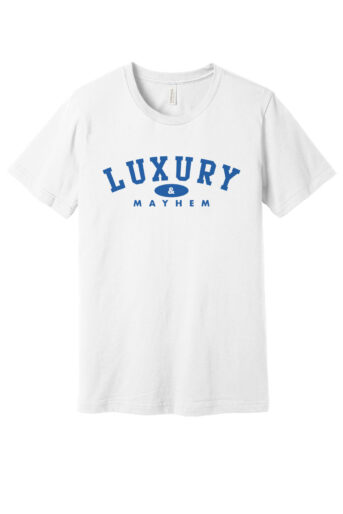 White w/ Blue Lettering