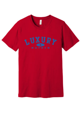 Red w/ Blue Lettering