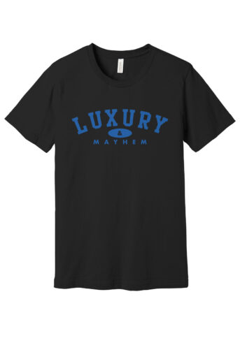 Black w/ Blue Lettering